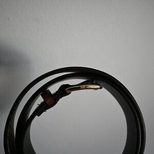 Michael Kors Leather Belt – Medium Brown – Gold Buckle – 41”
